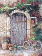 Handmade Floral Mosaic Mural: Stone Art for Garden Decor (40” x 30”)