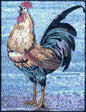 Handmade Rooster Mosaic Tile Art: Farmhouse Kitchen Backsplash (26x20)