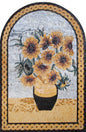 Handmade Van Gogh Sunflower Marble Mosaic Wall Art