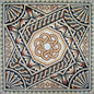 40" Geometric Marble Mosaic Tile Medallion: Indoor/Outdoor Floor Art