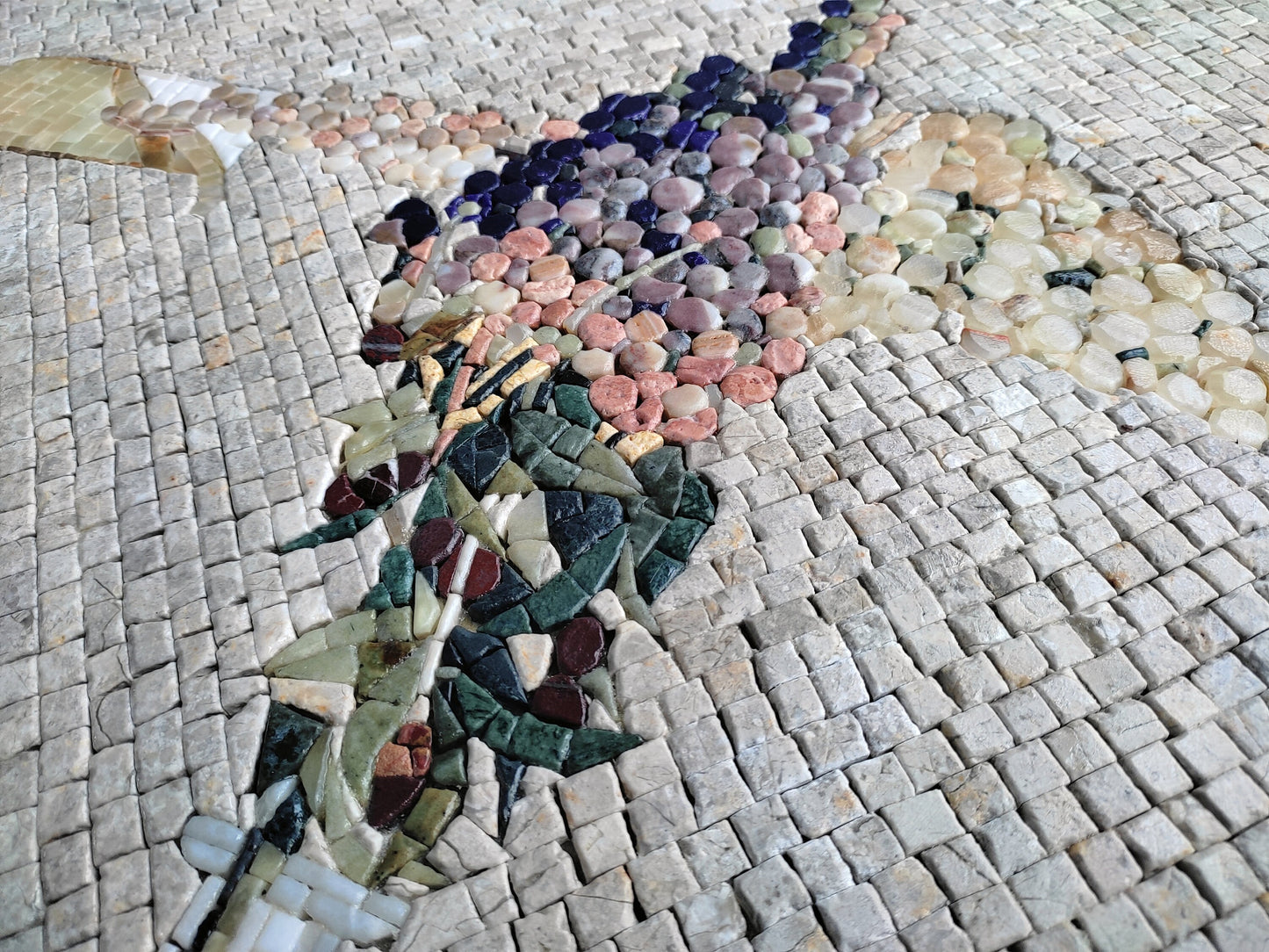 Handmade Marble Mosaic Tile: Champagne & Wine, Kitchen Backsplash (24x24)