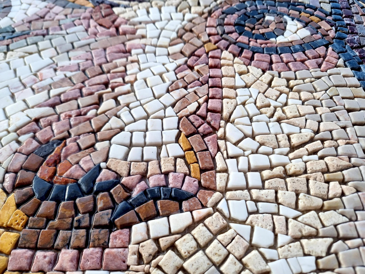 36"x24" Zeugma Mosaic Wall Art, Feminine Portrait Decor, Artistic Home Accent, Customization Available