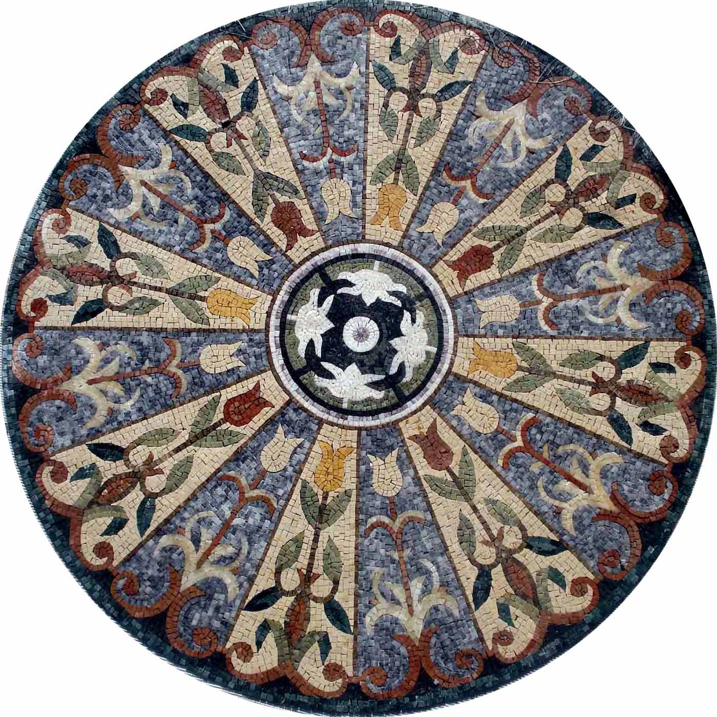 60" Handmade Decorative Medallion - Elegant Medallion Marble Mosaic Art Stone Tile for Wall and Floor Décor - Customization available