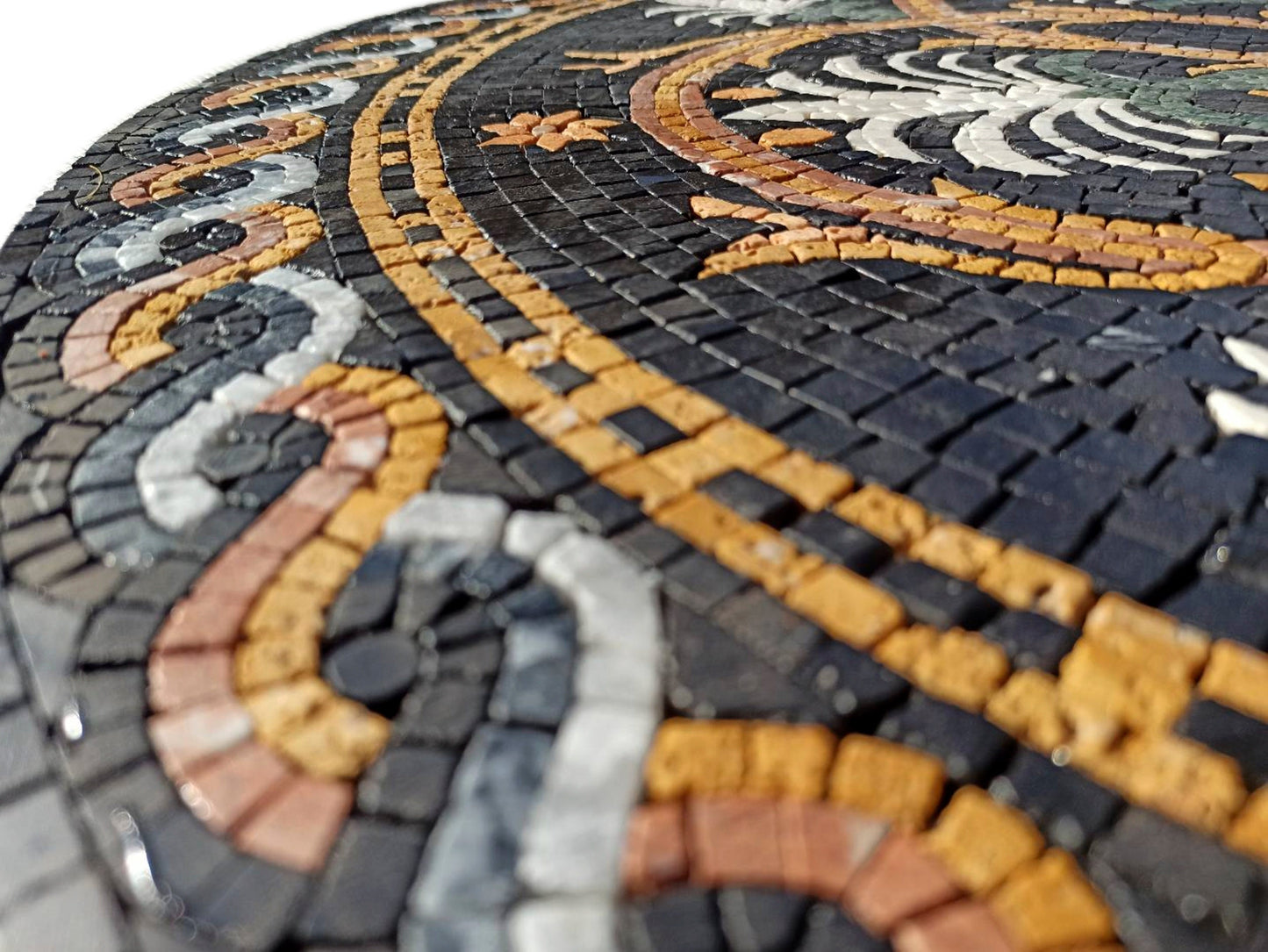 Artisanal Elegance - 32" Handmade Pattern Mosaic Medallion Art Tile Décor - Customization available