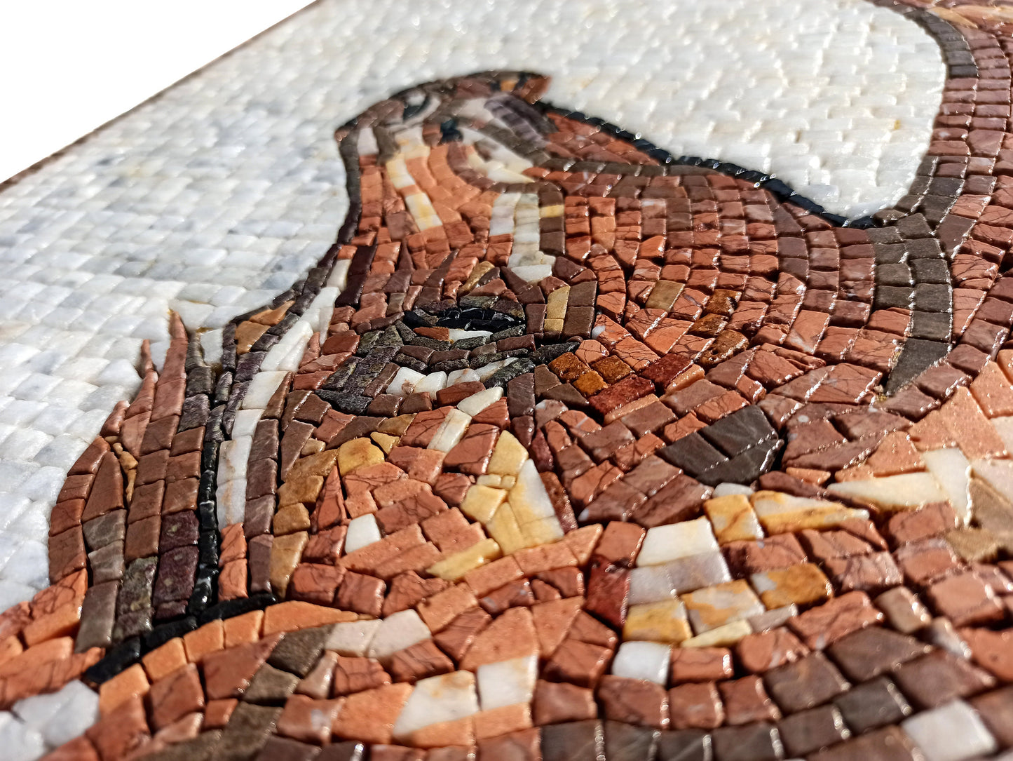 Handmade Horse Mosaic Tile Mural: Western Living Room Wall Art (44” x 44”)