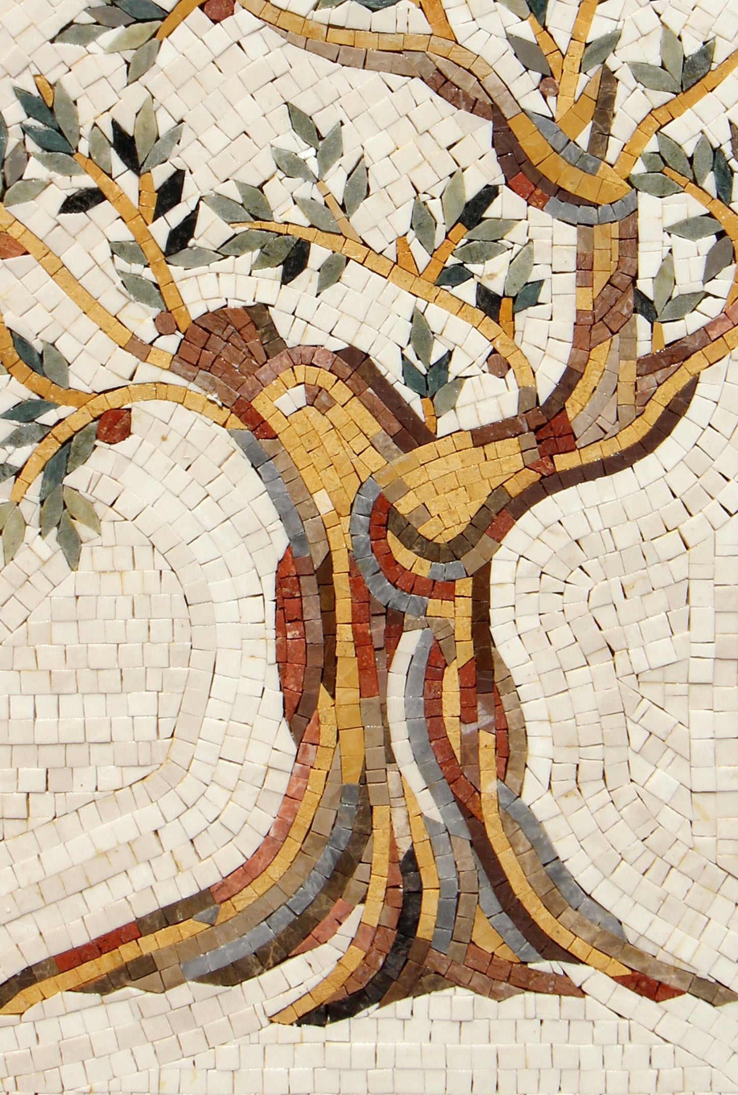 OLIVE TREE MOSAIC - Backsplash Marble Mosaic Tiles. Customization. Handcrafted Roman Mosaics