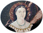 Duchess Woman Marble Mosaic Mural: Handmade Indoor/Outdoor Wall Art