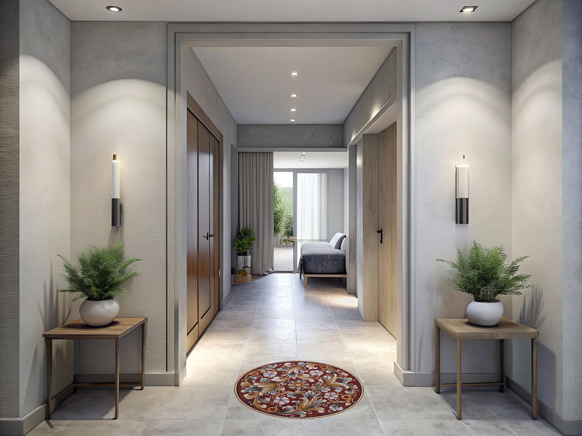 Handmade Floral Elegance: Medallion Marble Mosaic Art Tile for Timeless Stone Décor - Customization available