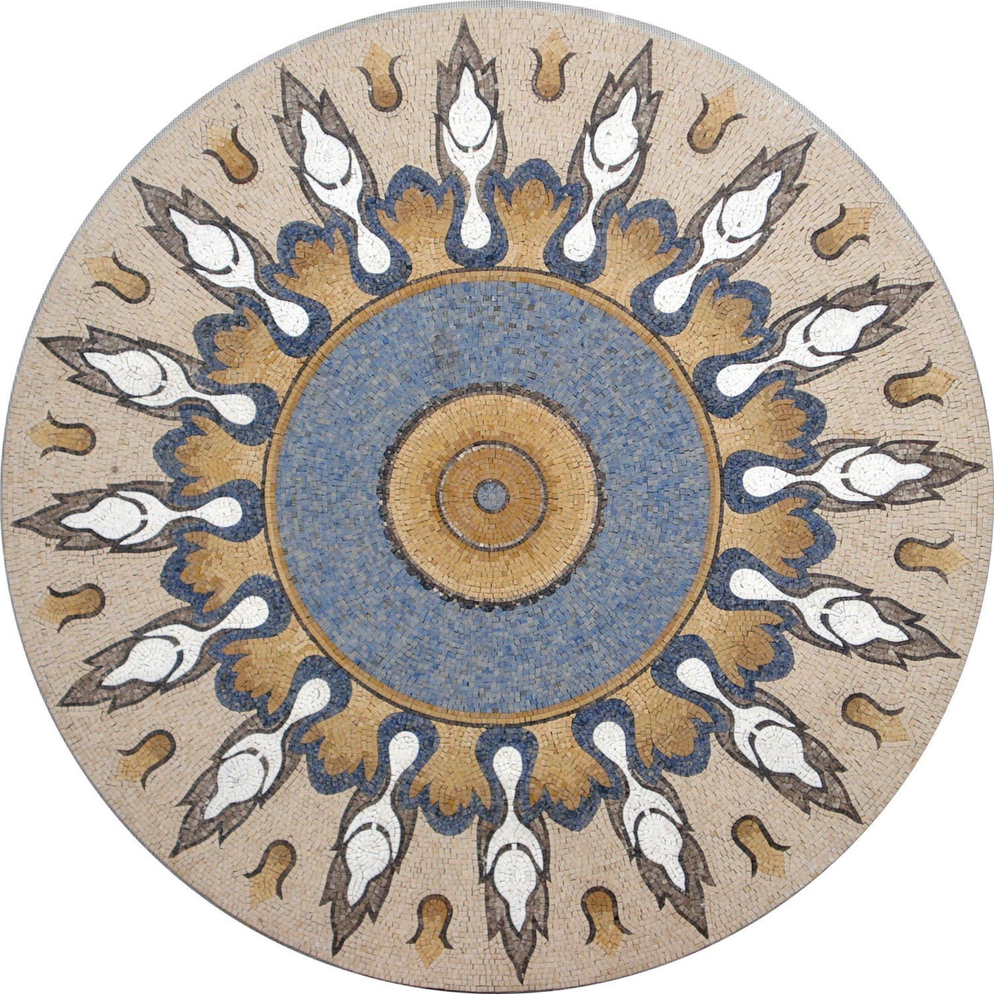 48" Handmade Decorative Medallion wall floor Marble Mosaic Art Stone Tile Décor