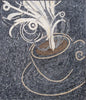Handmade Coffee Mosaic Tile Art: Marble Wall Hanging (32” x 22”)