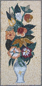 32" Handmade  Portrait Mixed Roses And Flowers Medallion Mosaic Tiles For Living Room Walls