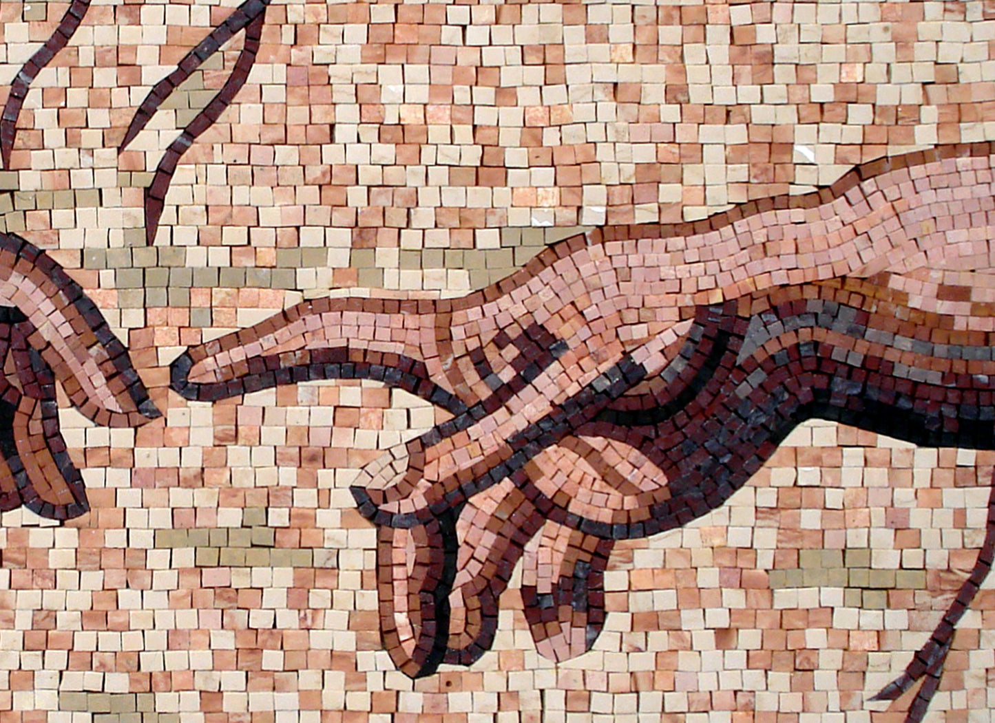 Creation of Adam Mosaic Art: Michelangelo Reproduction Marble Tiles