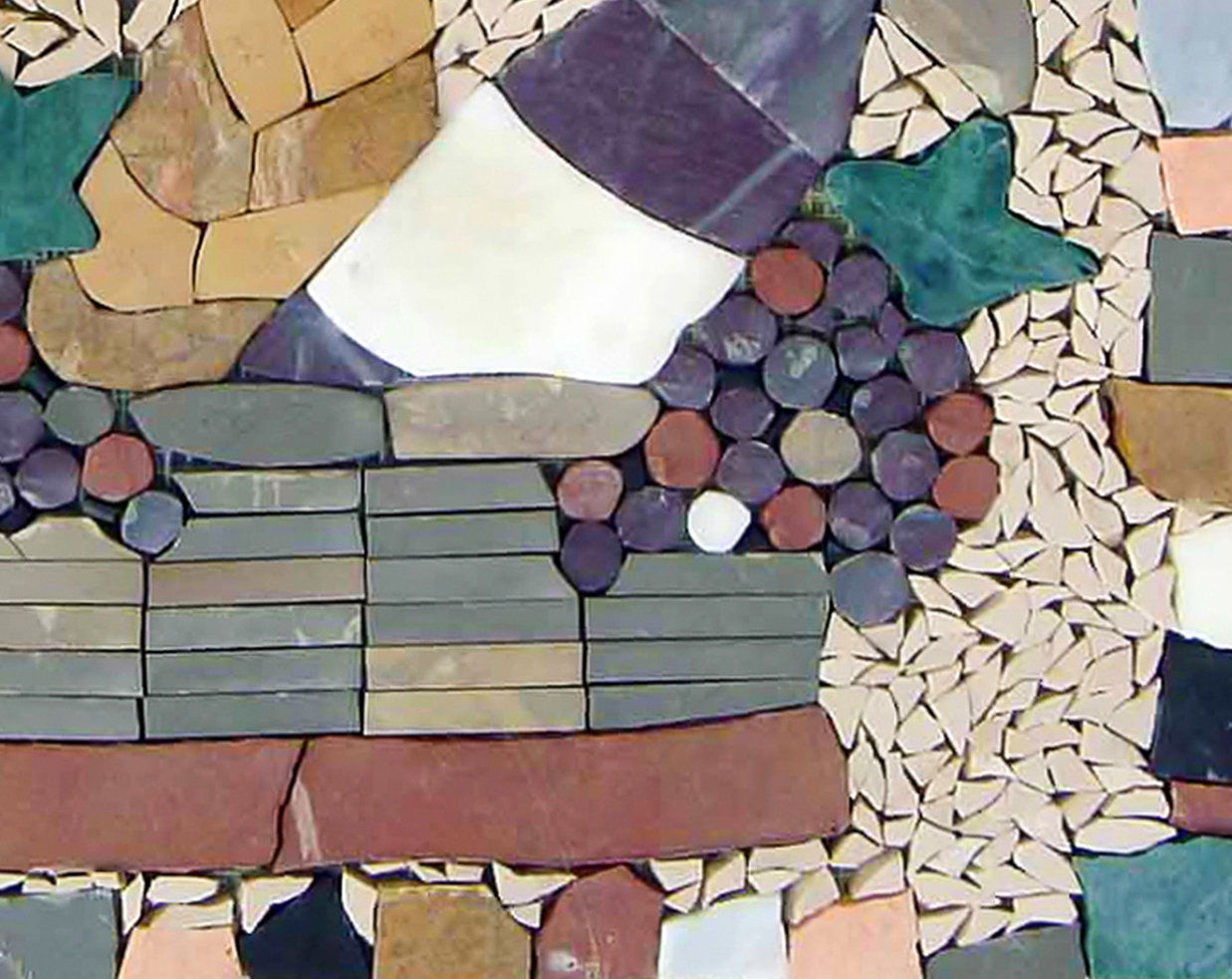 Handmade Wine & Grapes Mosaic Tile Art: Kitchen Backsplash