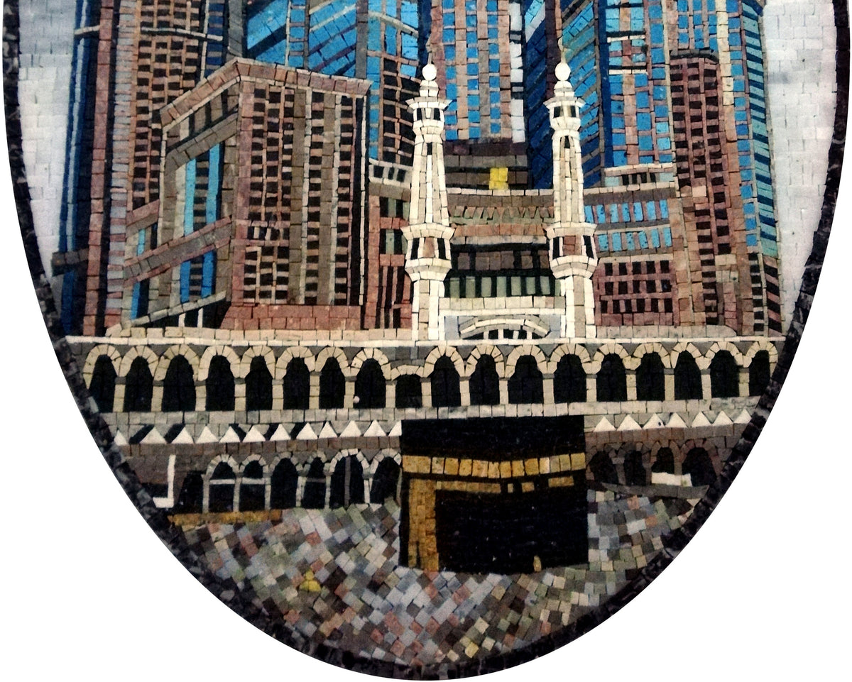 Handmade Kaba Mosaic Tile Art: Islamic Wall Decor (36” x 24”)