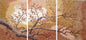Handmade Autumn Tree Mosaic Mural: Stone & Marble Wall Art (60” x 32”)