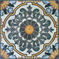 30" Geometric Floral Marble Mosaic Tile: Indoor/Outdoor Art