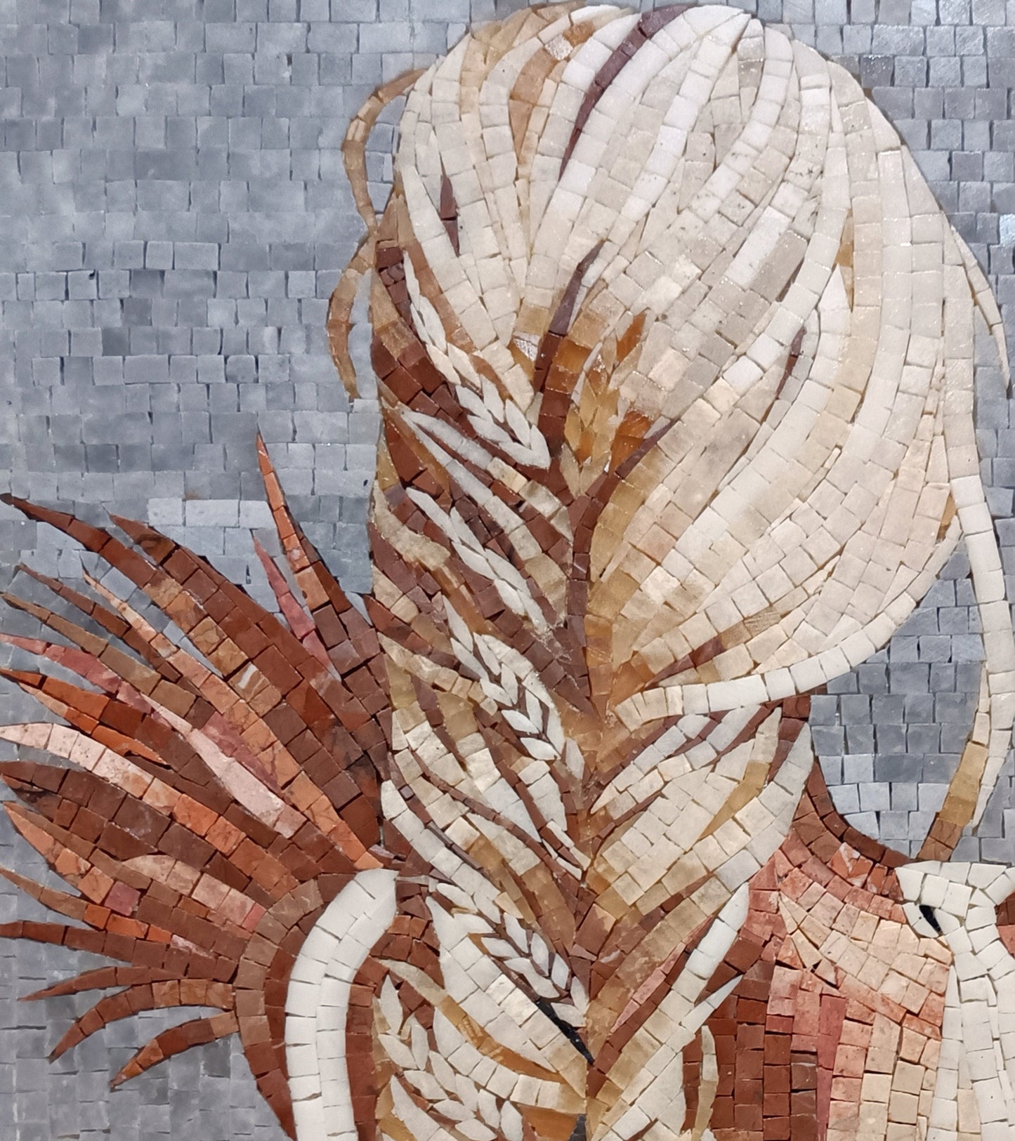 Woman with Grain Mosaic Wall Art