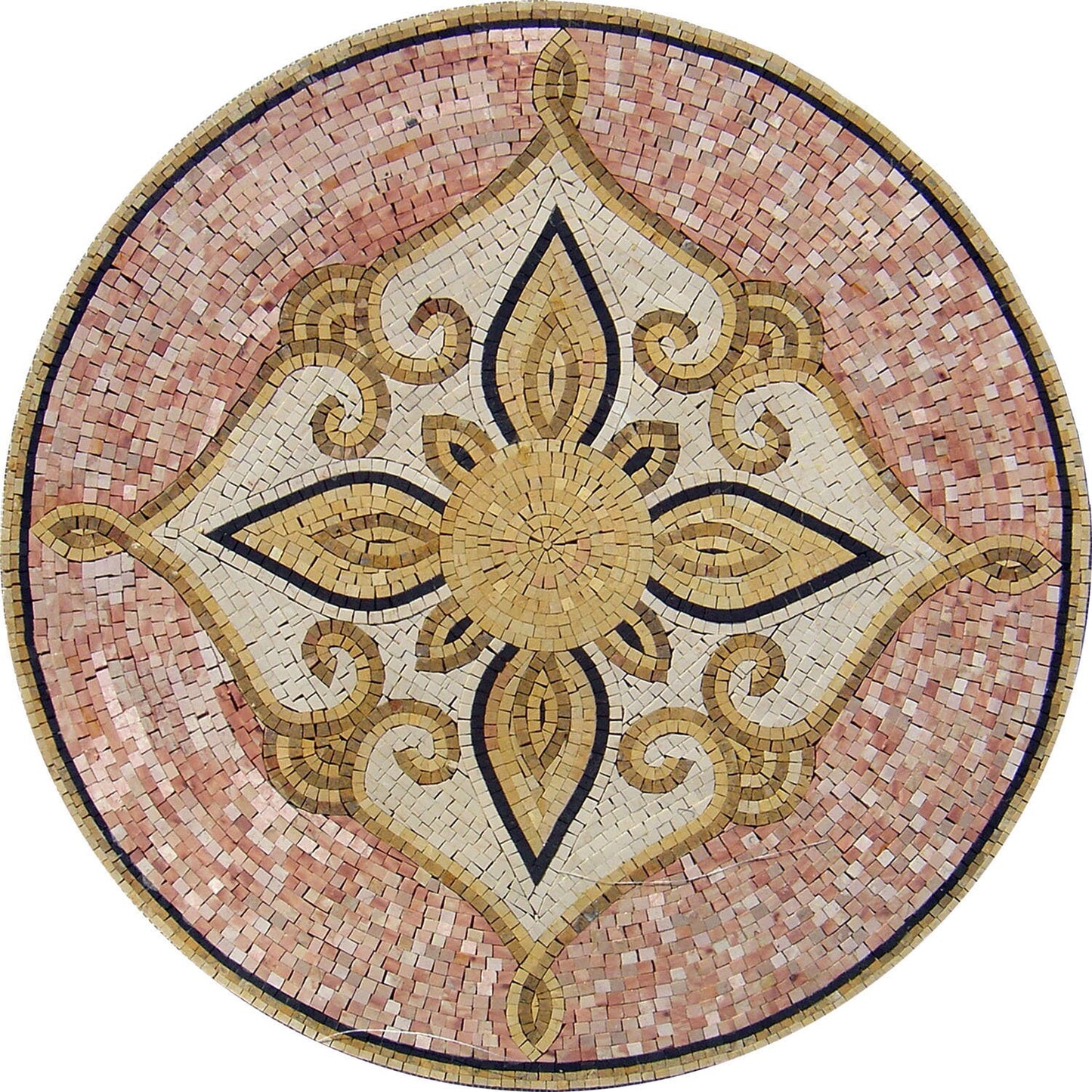 40" Handmade Decorative Medallion wall floor Marble Mosaic Art Stone Tile