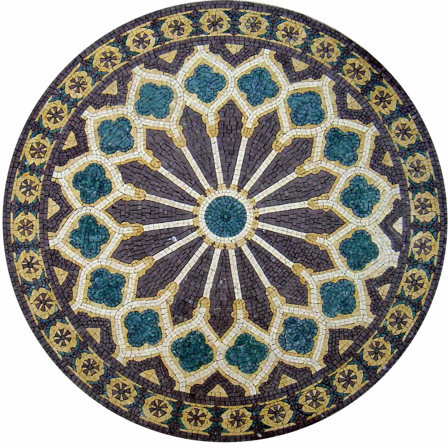 48" Handmade Decorative Medallion wall floor Marble Mosaic Art Stone Tile Décor