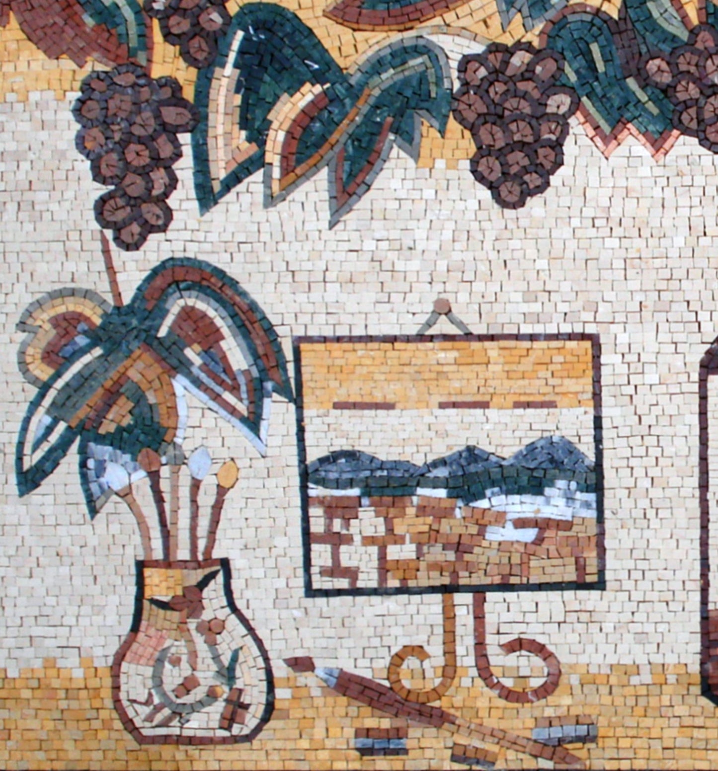 MOSAIC KITCHEN BACKSPLASH - An Evening of Wine and Painting Marble Mosaic Wall Art