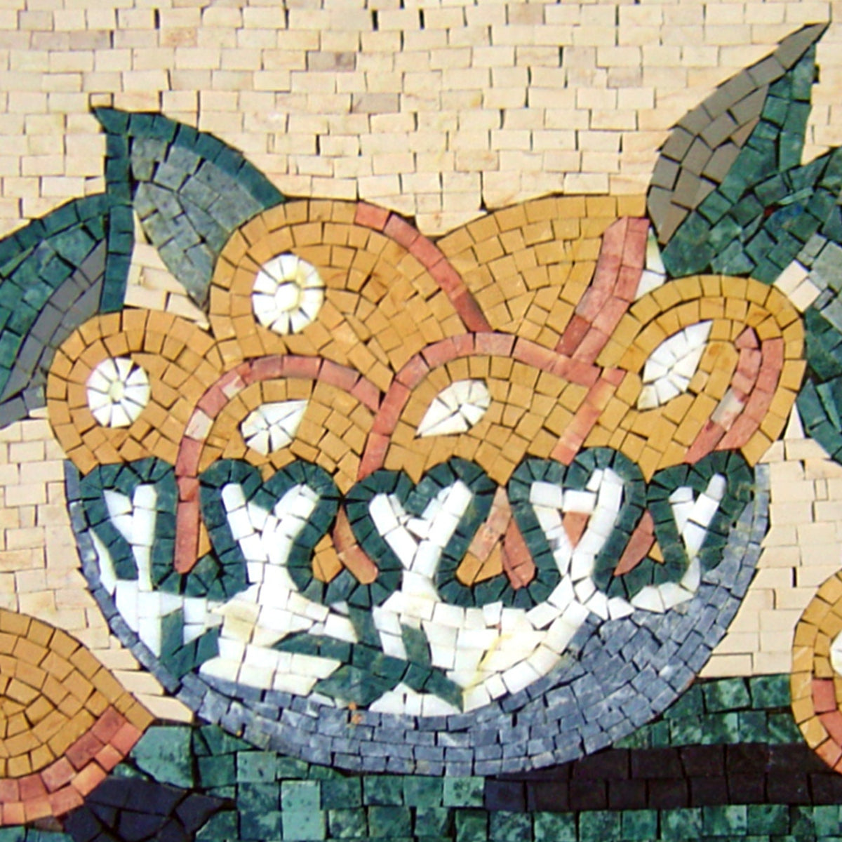 FRUIT MOSAIC MARBLE Art | Fruit Bowl Mosaic Stone Art For Kitchen Wall Décor And Kitchen Stove Backsplash