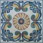 48” Handmade Floral Marble Mosaic Tile: Botanical Inlay Art