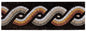 Handmade Marble Mosaic Border: Multicolored Woven Braid, Boho Wall Accent