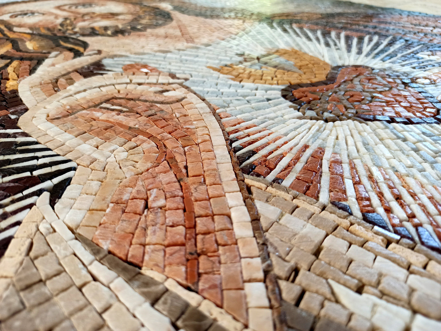 Handmade Jesus Mosaic Tile Art: Christian Home Decor (36” x 28”)