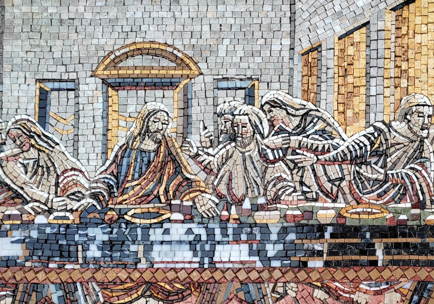 40"x20" Leonardo da Vinci's The Last Supper Mosaic – Religious Christian Decor, Customization available