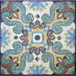 48" Handmade Floral Marble Mosaic Tile: Geometric Inlay