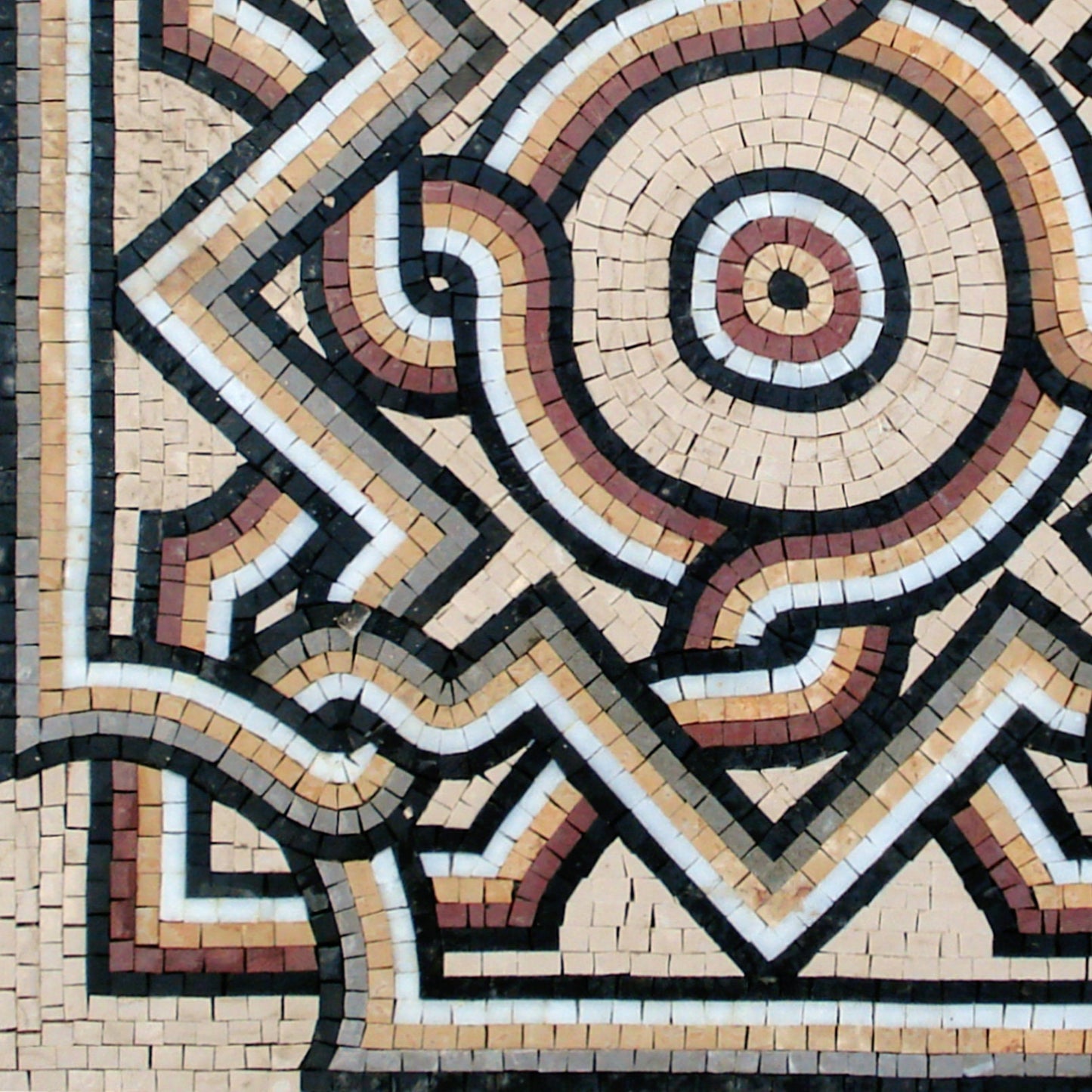 Handmade Colorful Marble Mosaic Tile Medallion (24")