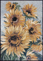 Handmade Sunflower Mosaic Wall Art: Stone Interior Decor