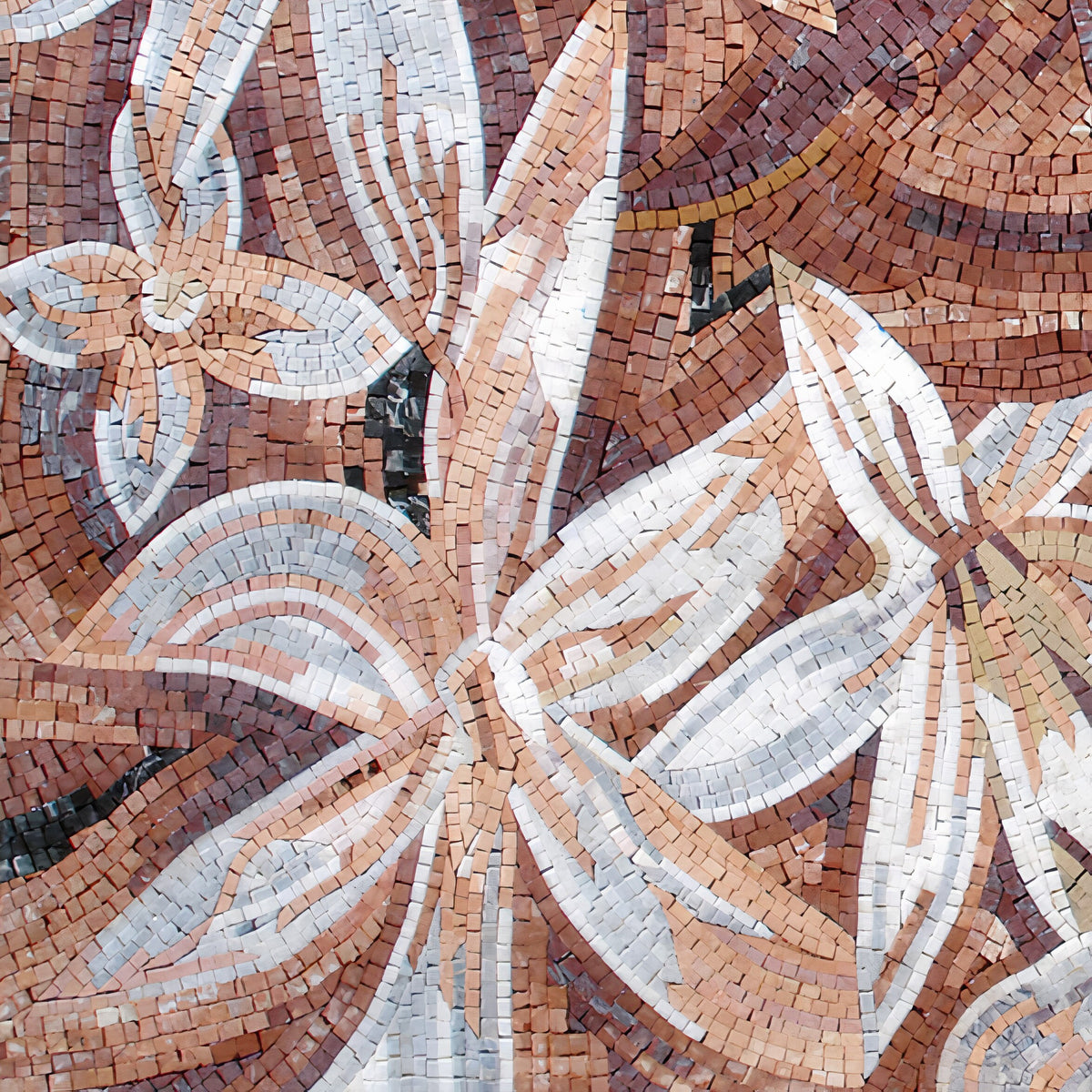 FL014 Handmade Marble Mosaic Flower Bathroom Backsplash