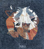 Taurus Zodiac Mosaic Tile Art: Handmade Stone Symbol