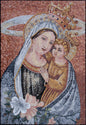 44"x30" Virgin Mary and Jesus Mosaic – Religious Christian Decor, Custom Sacred Portrait, Customization available