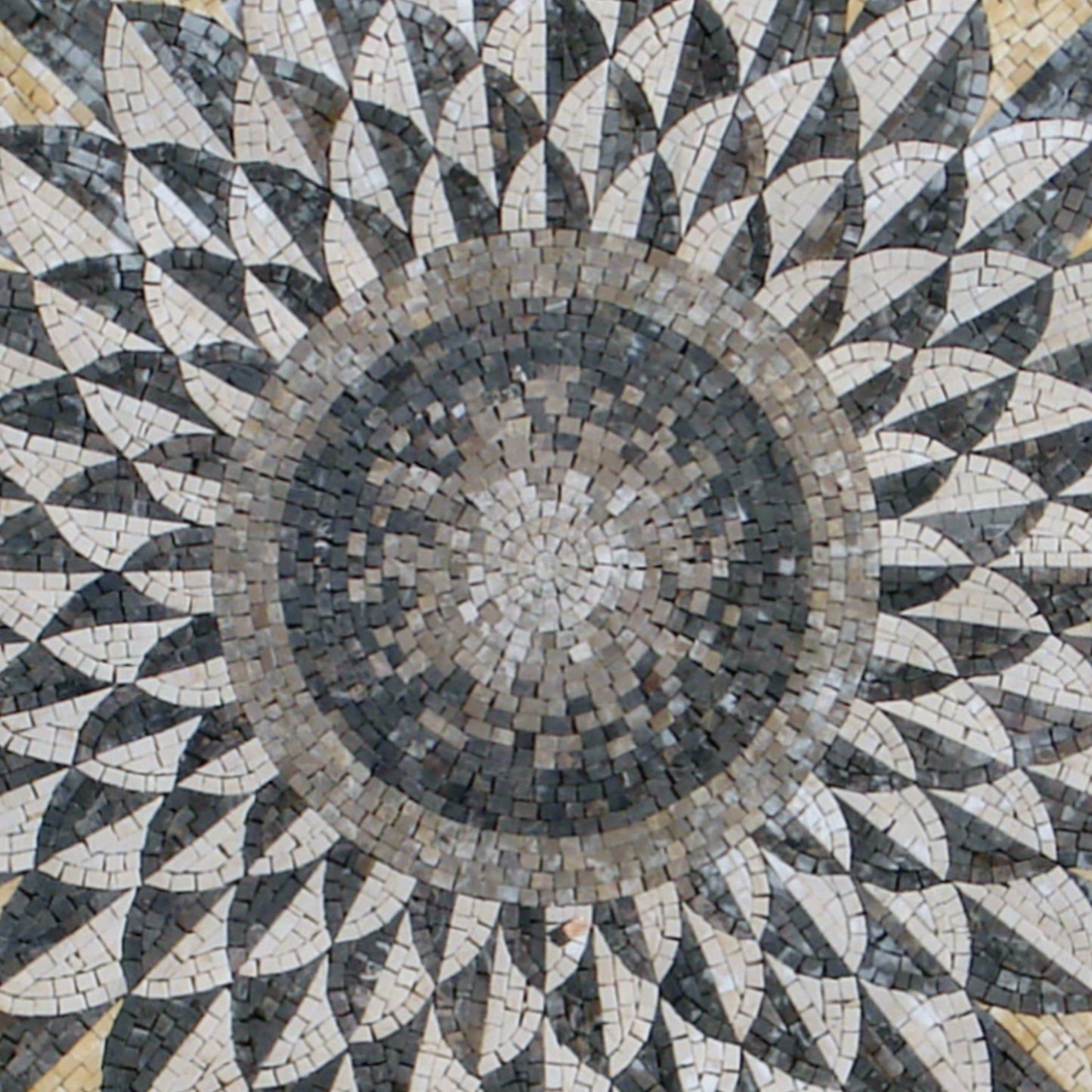 Floral Marble Mosaic Tile: Handmade Inlay Artwork (40x40)
