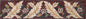Feather Mosaic Border: Botanical Floral Marble Artwork (10"x40")