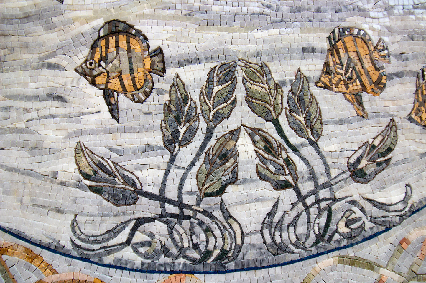 SEALIFE MOSAIC TILES | Ocean Life Murals For House Warming | Seahorse And Fish Artwork Tiles For Interior Rooms Wall Decor