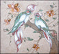 Handmade Cockatoo Mosaic Tile Art: Australian Parrot on Branch