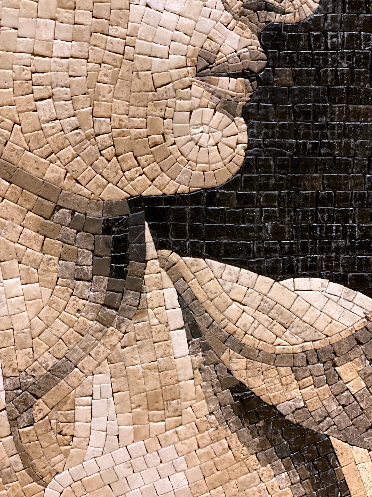 David of Michelangelo Mosaic Tile Art: Handmade Marble Reproduction