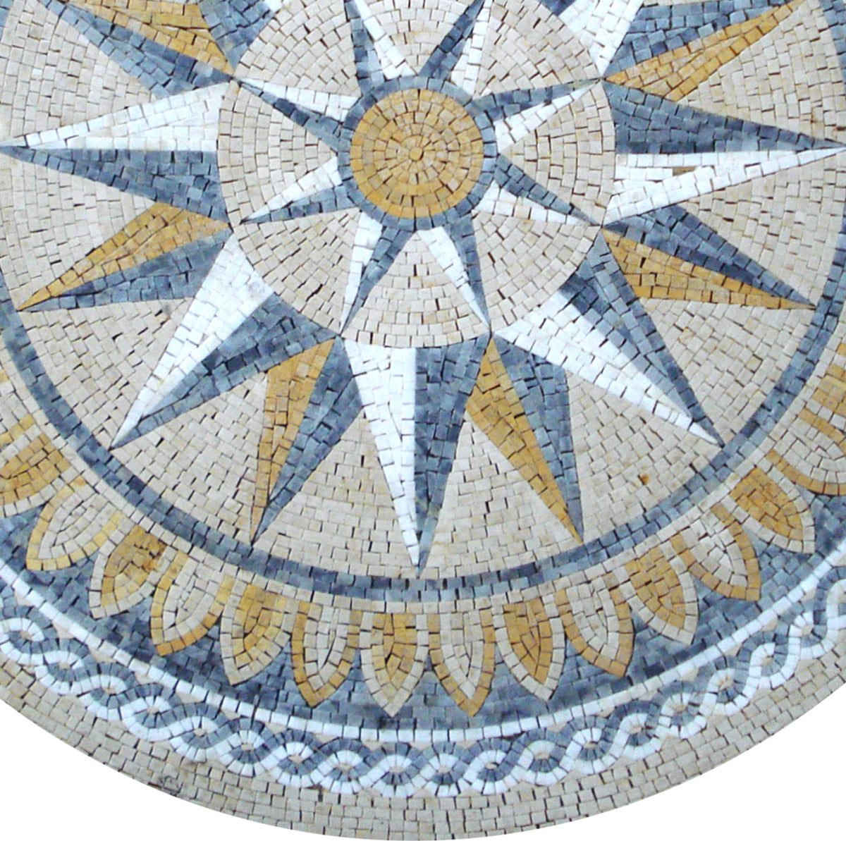 Elegant 72" Handmade Floral Pattern Medallion Marble Mosaic Art Tile Stone Décor
