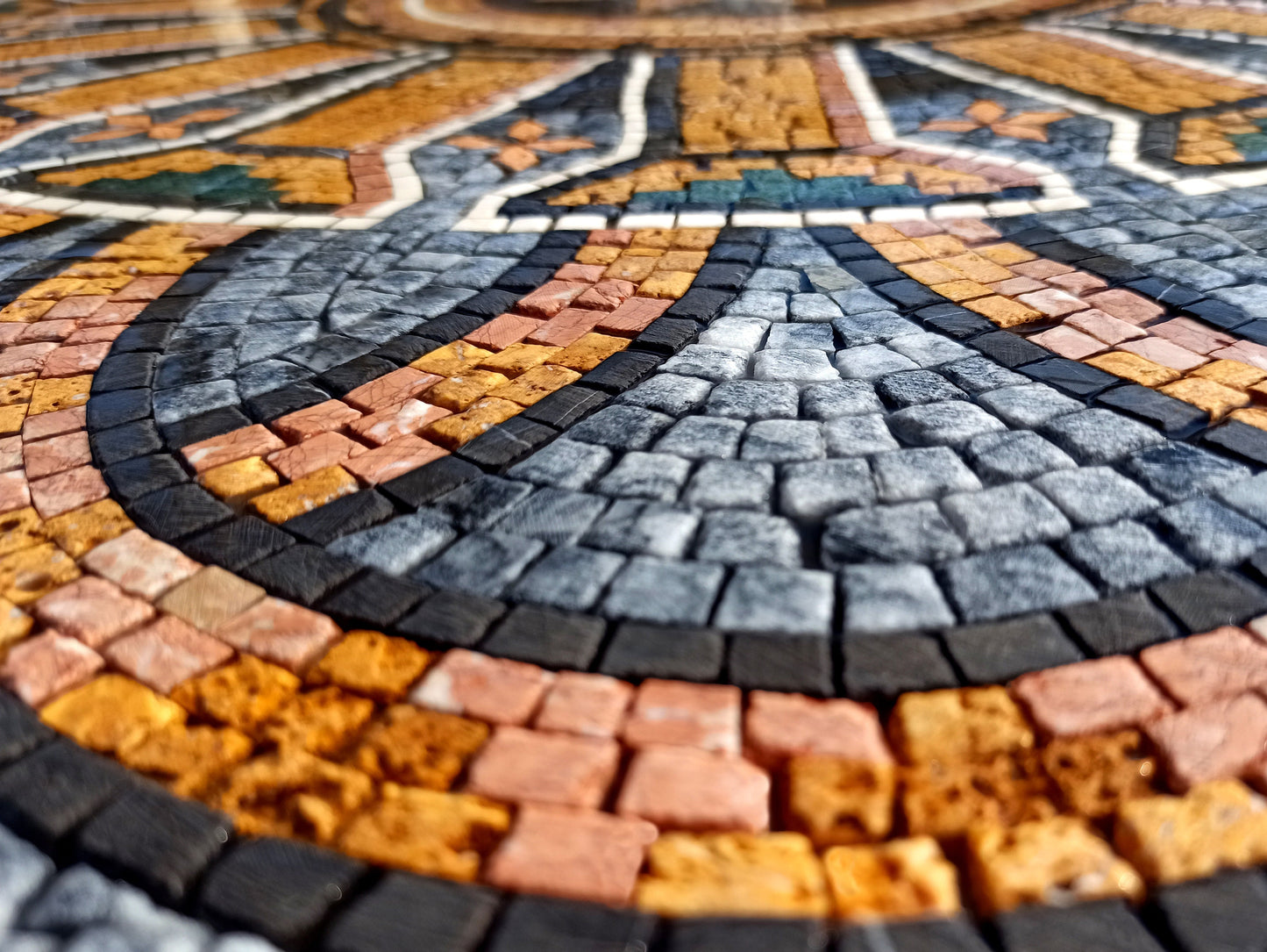 Exquisite Grandeur- 48" Handmade Pattern Mosaic Medallion Art Tile Décor - Customization available