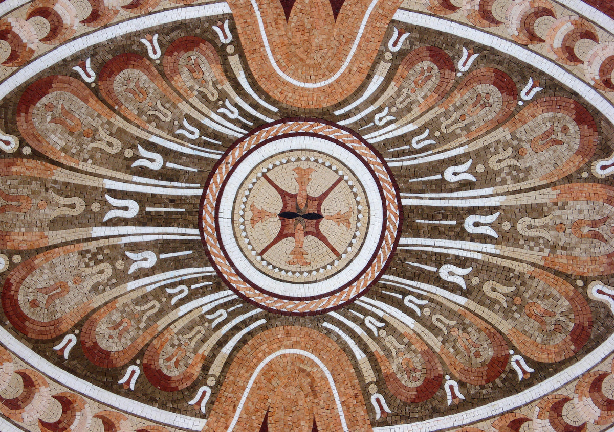 Handcrafted Marble Mosaic Rug Carpet Flooring Art Tile Décor