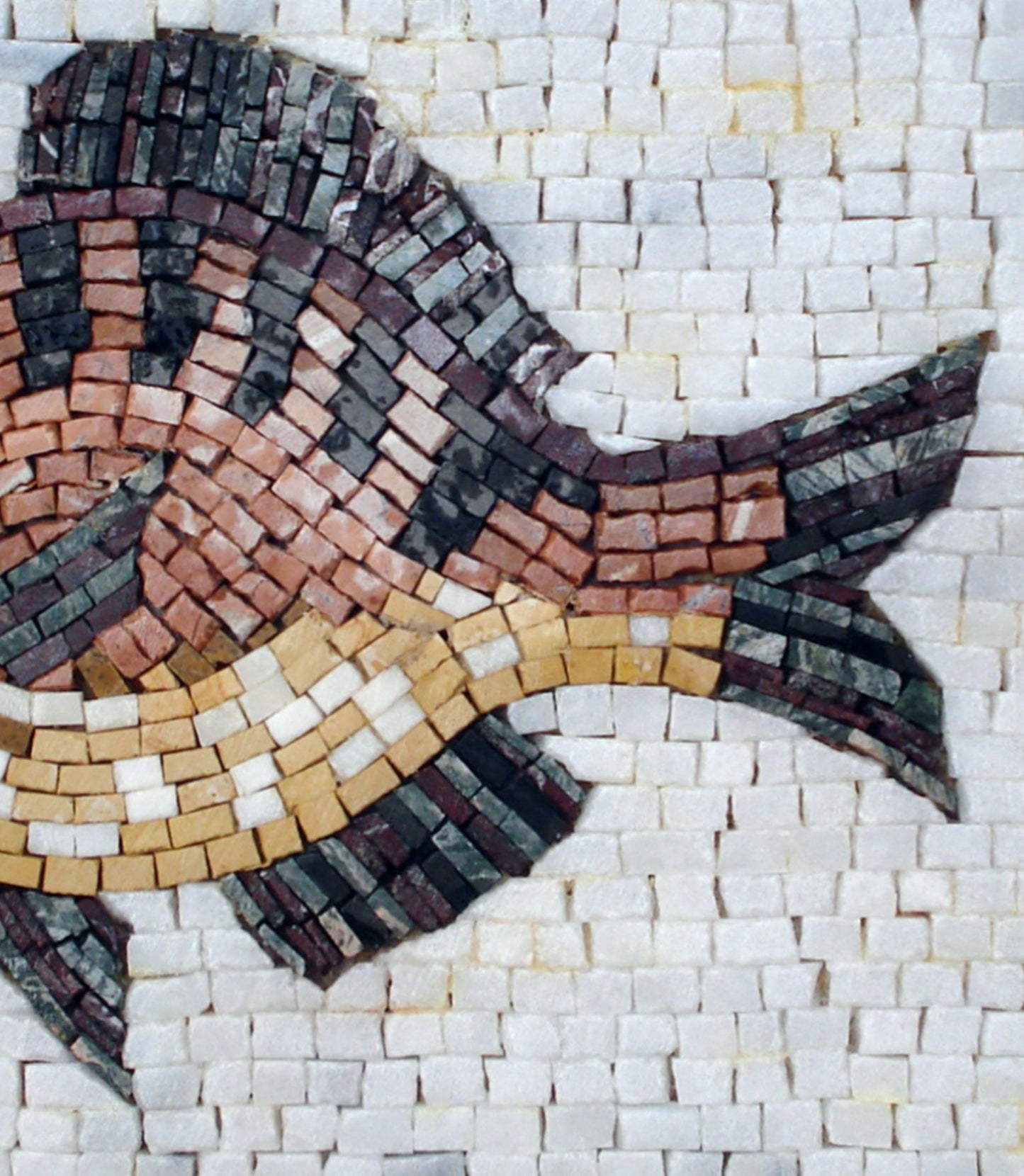 Handmade Fish Mosaic Tile Art: Ocean Life Wall Decor