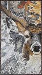 Handmade Deer Mosaic Tile Art: Stone Animal Wall Decor