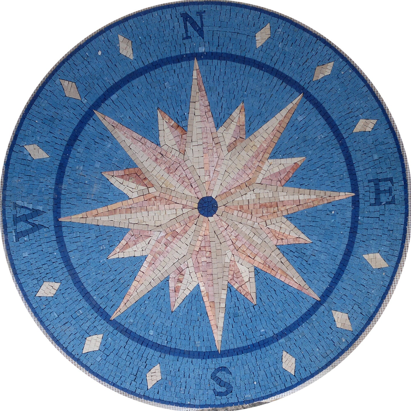 40" Handmade Decorative Medallion wall floor Marble Mosaic Art Stone Tile