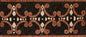 Black & Copper Mosaic Border: Handmade Marble Tile Trim - 8" x 40"