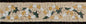 Gold & White Marble Mosaic Tile Border: Handmade Vine Design, Backsplash Accent