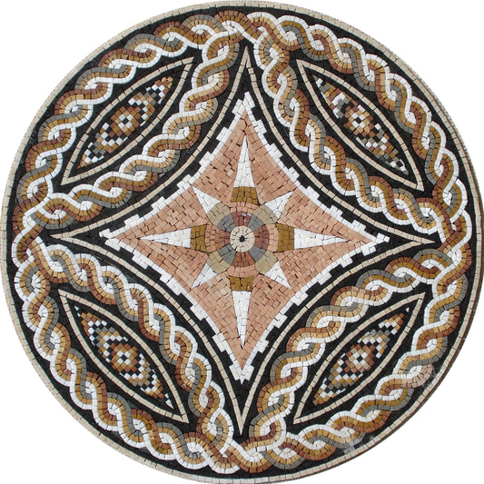 32  Handmade Marble Mosaic Medallion Art Tile Décor