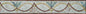 Floral Mosaic Border: Geometric Marble Tile Art, 40"x6"